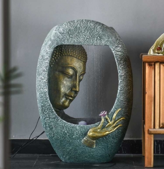 Thác nước phong thủy mặt phật TNA 002